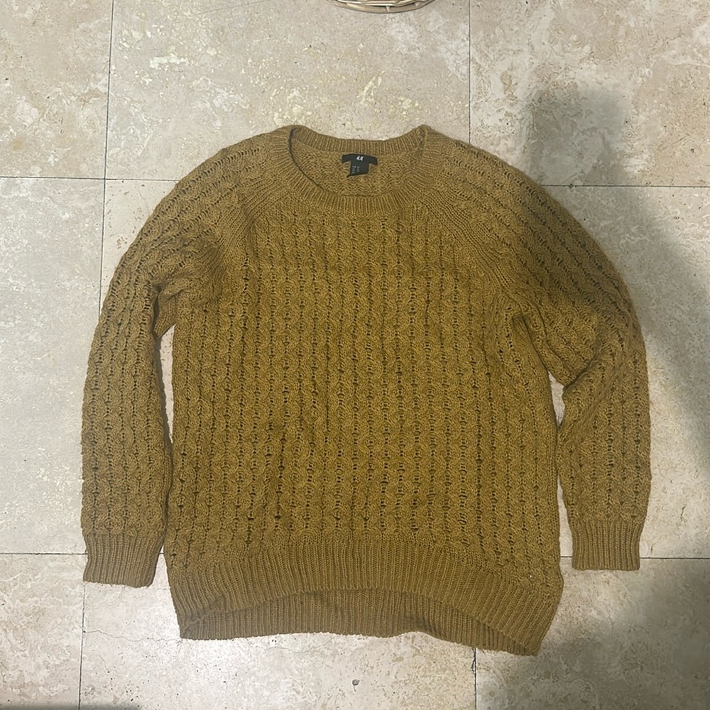H&M Mustard Yellow Sweater, Size XS